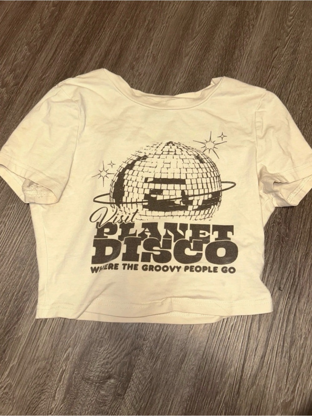 Planet Disco Graphic Tee - Cream